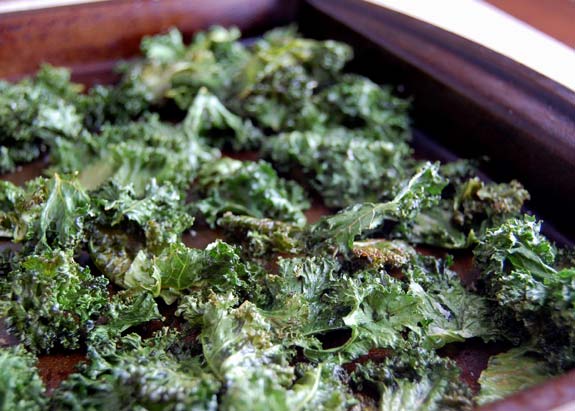 baking the kale chips