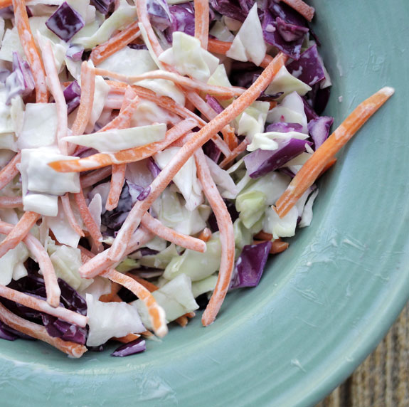 Simple Homemade Coleslaw- creamy, tangy & refreshing!