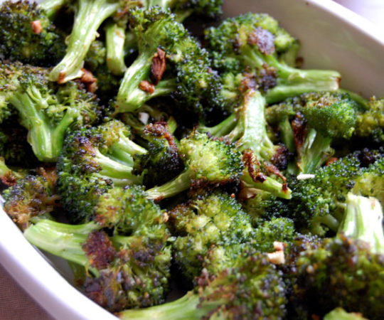 Garlic Roasted Broccoli- so addicting! I could eat this everyday.