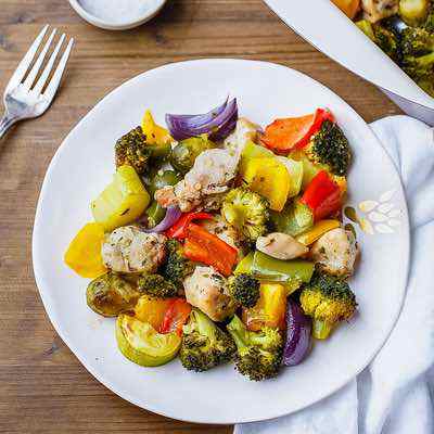 20-Minute Easy Roasted Chicken and Vegetables