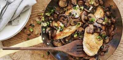 Garlic Mushroom Smothered Chicken