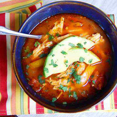 Slow Cooker Chicken Enchilada Soup