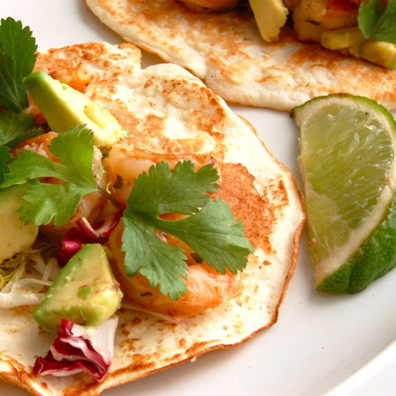 Healthy Shrimp Tacos- I could eat these everyday. Very nourishing and makes you feel good after eating them.