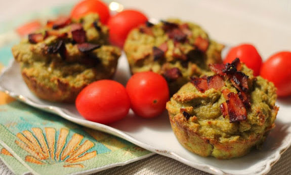 paleo avocado and bacon muffins