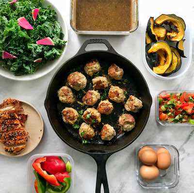 Cast Iton Skillet Paleo Turkey Meatballs