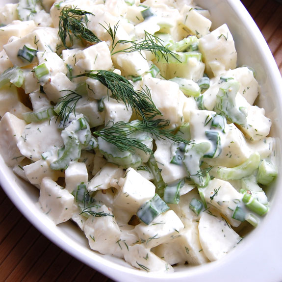 Jicama Dill “Potato” Salad- this is my favorite healthy version of potato salad. It’s so refreshing a light. Perfect for a hot summer day!
