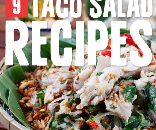 9 Healthier Taco Salads- without deep-fried bowls.