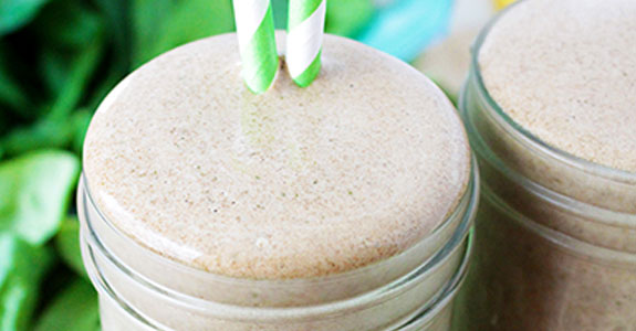 Banana Mocha Green Monster Smoothie