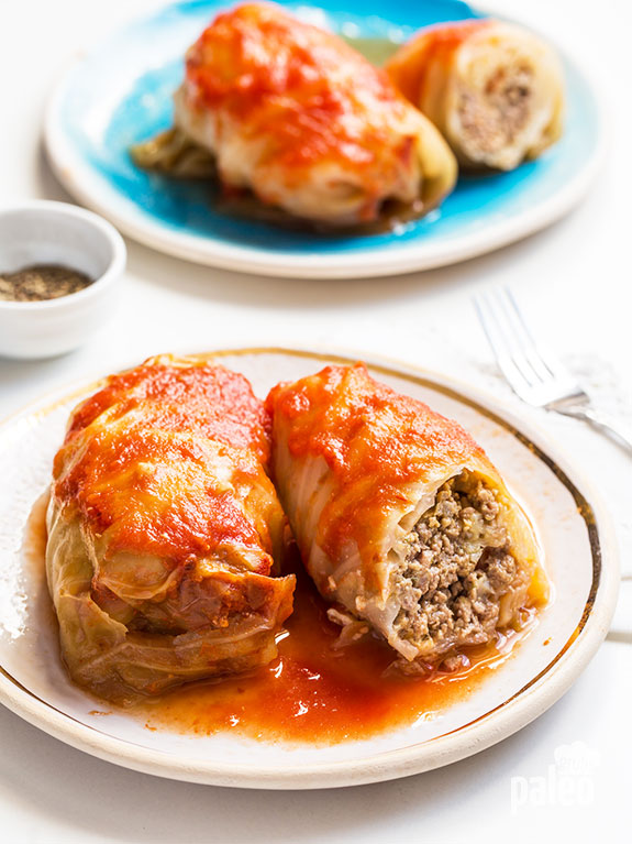These classic slow cooker cabbage rolls bring me back to my childhood! They are down-home, hearty and comforting. They make the perfect low carb meal.