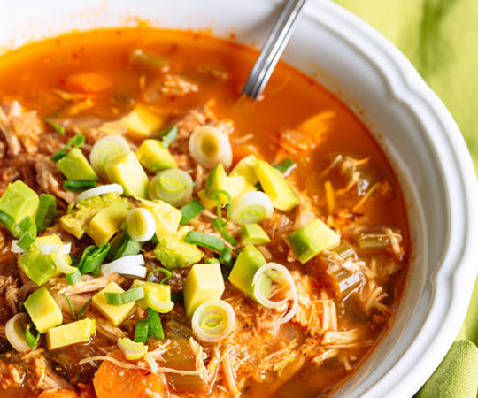 Skip the tacos and instead go for a bowl of healthy, Paleo slow cooker taco soup instead! This soup is so good. Love it.