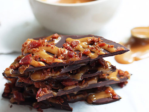 Bacon Dark Chocolate Bark With Salted Coconut Caramel
