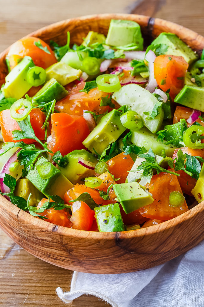 Avocado tomato salad is full of the goodness only avocado can bring to a dish!