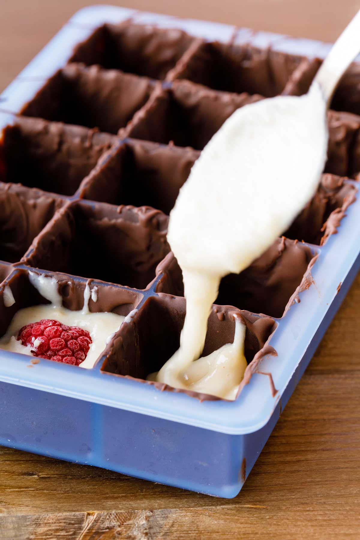 Ice Cube Tray Chocolate Covered Cheesecakes