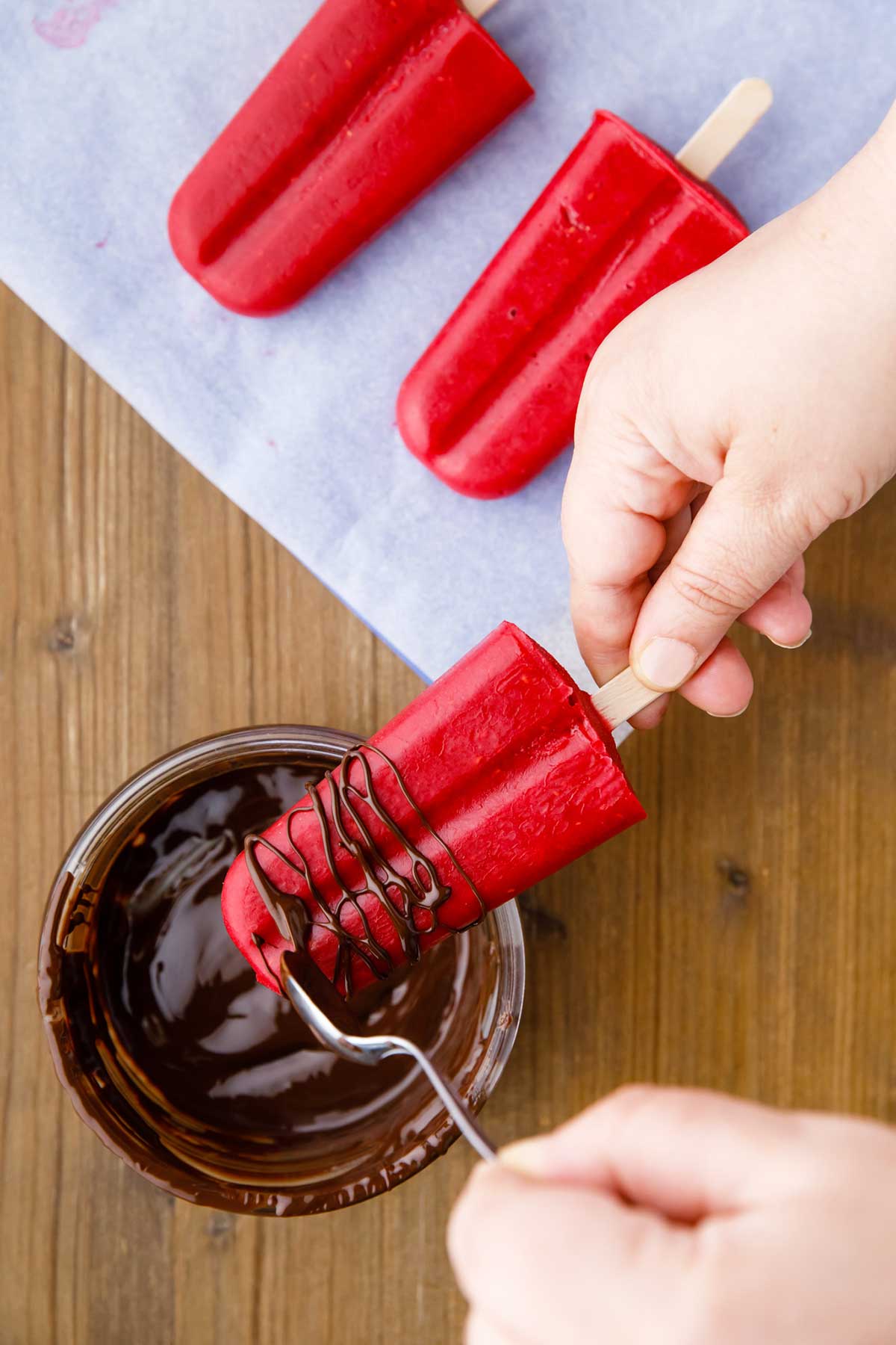 chocolate popsicles