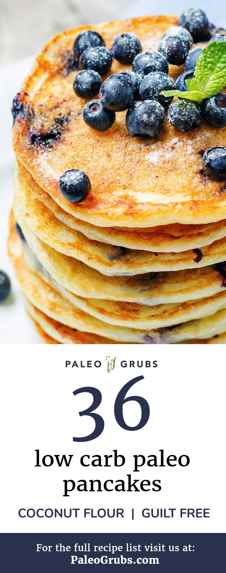 I love these guilt-free coconut flour paleo pancake recipes! They make the best low carb meal, and actually reheat really well for a quick snack.