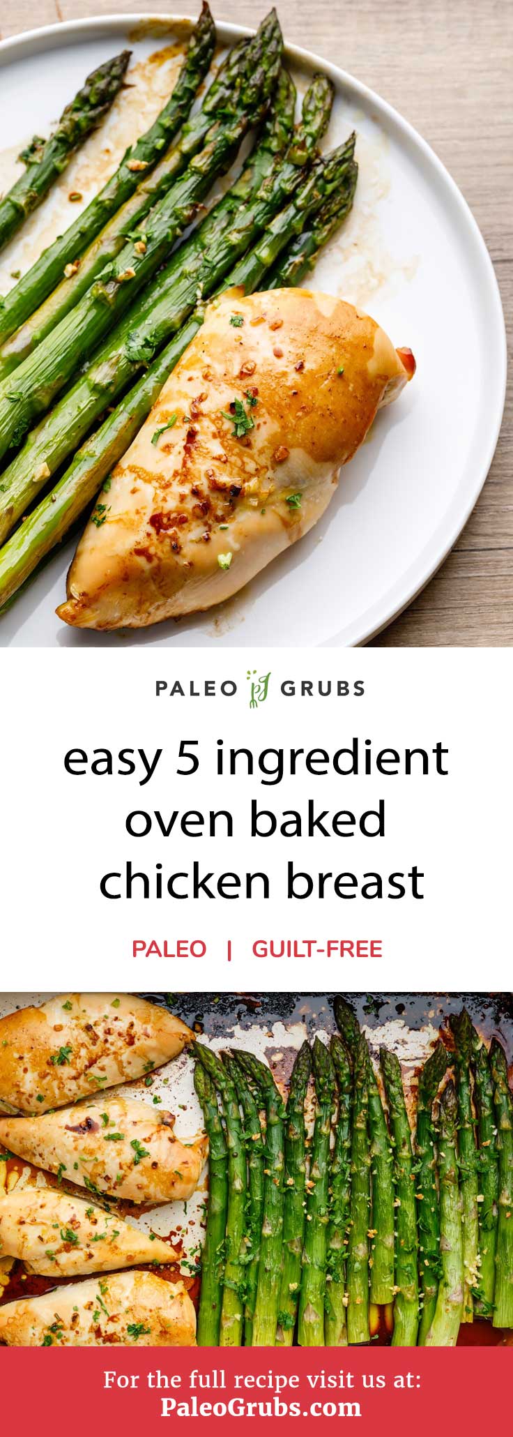 Easy 5 Ingredient Oven Baked Chicken Breast Sheet Pan Meal Paleo Grubs