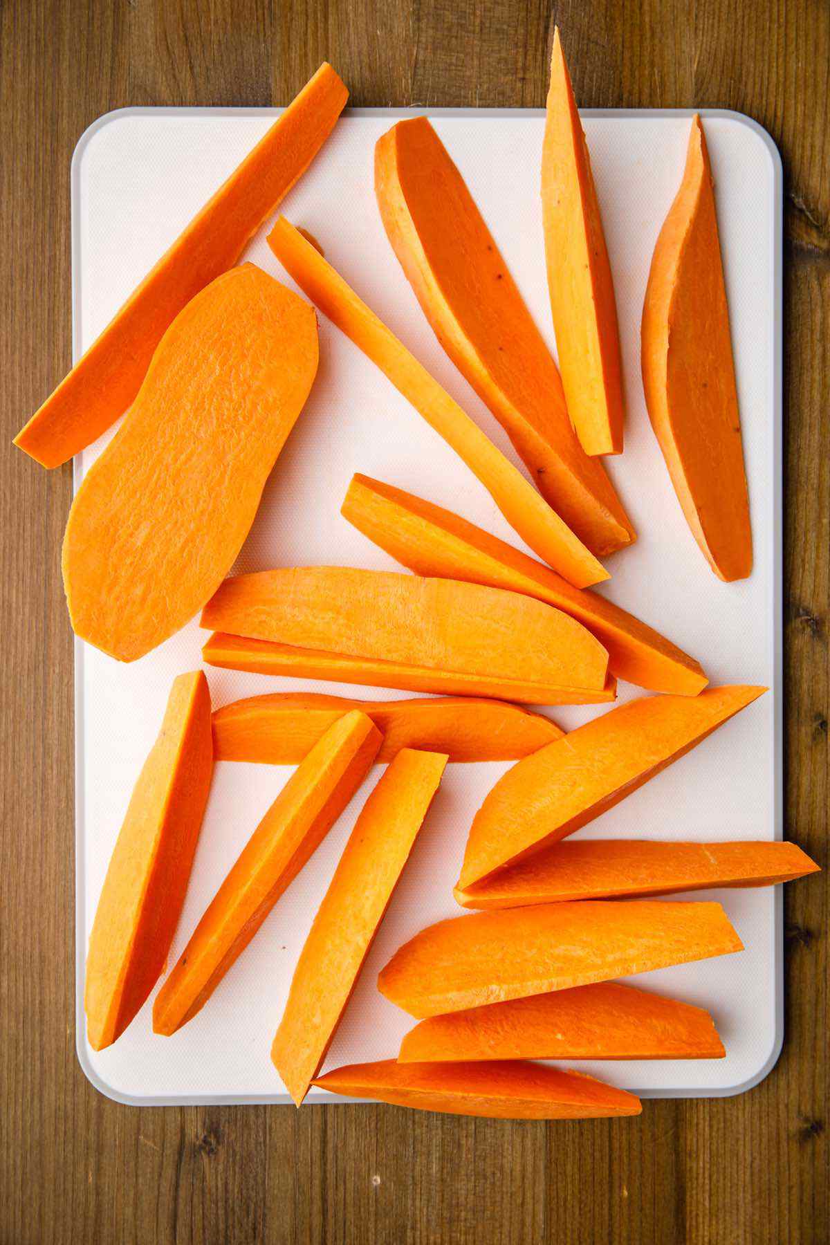chopped sweet potato wedges