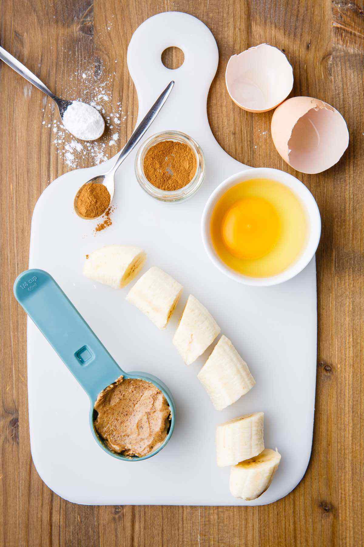 banana waffles ingredient prep