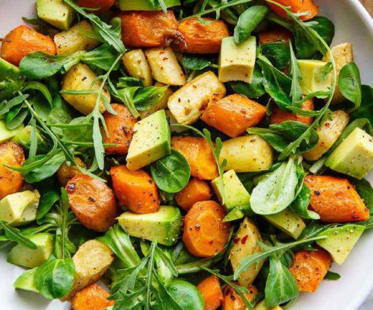 the best roasted carrot and avocado salad ever