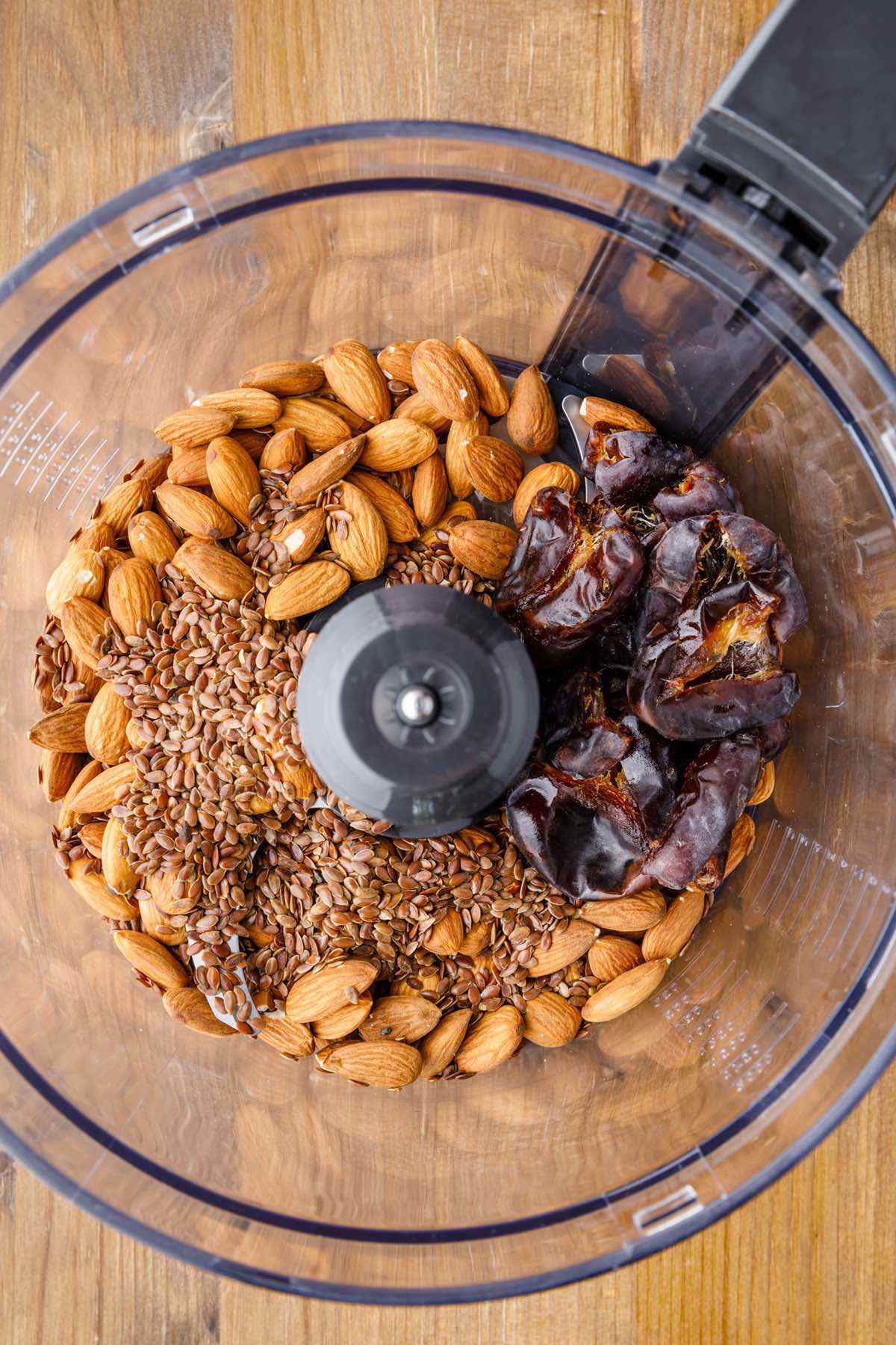 prepping almond caramel bars
