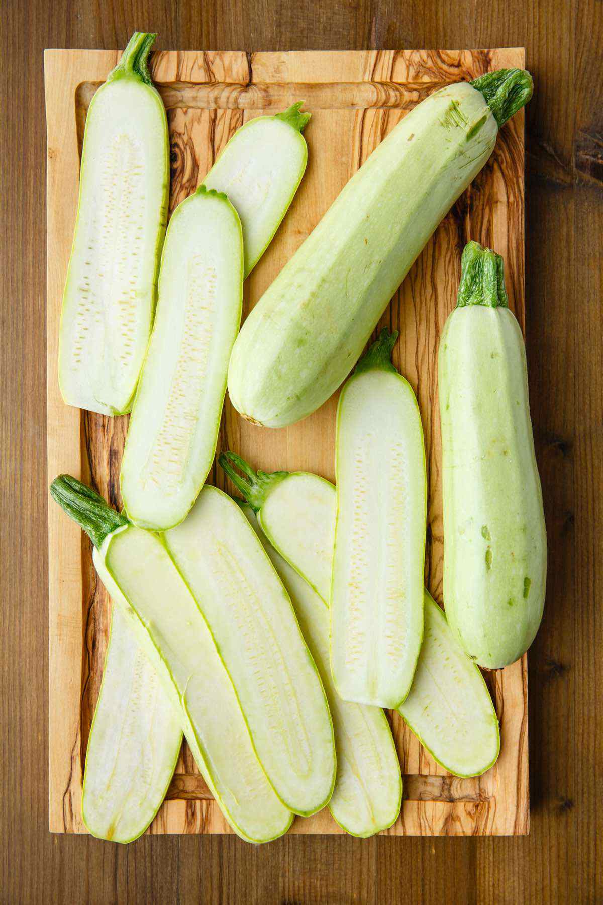 raw zucchini prep