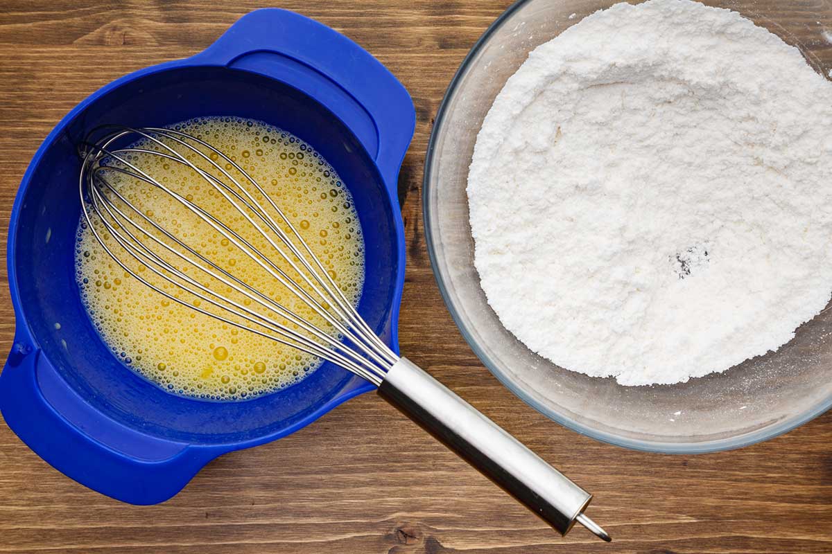 mescolare la pasta di pane pita