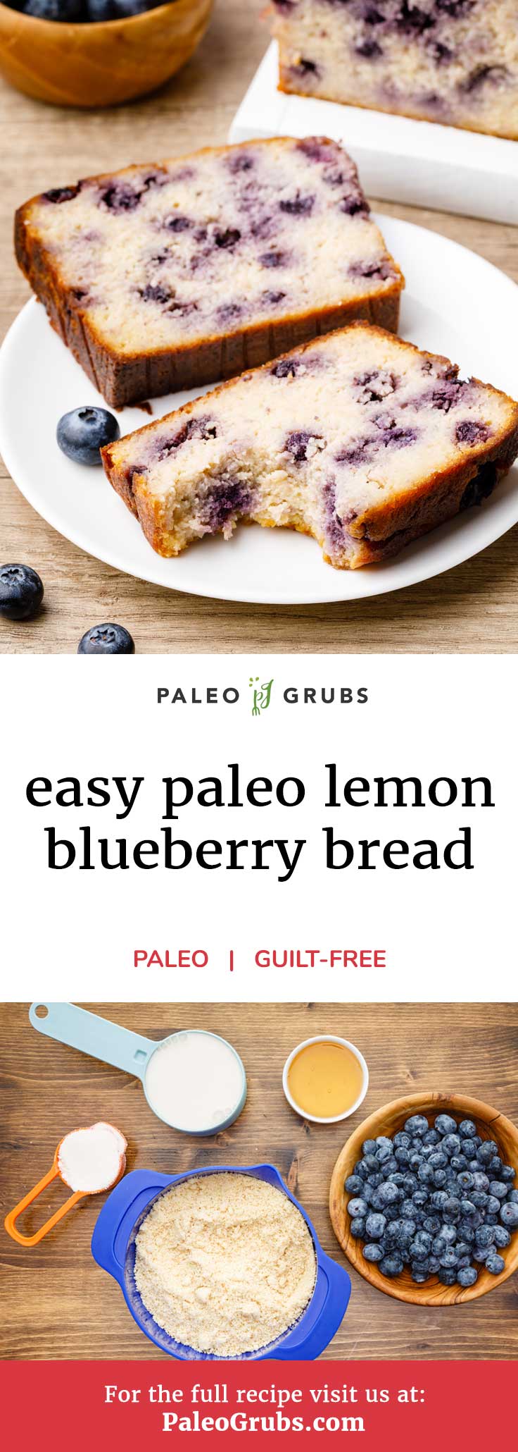 Think you can’t enjoy a delicious loaf of warm freshly baked bread while following a paleo diet? Think again as this paleo blueberry bread recipe is an absolute must try. Passing on using refined flours and yeast in favor of all-natural ingredients like almond flour, coconut flour, and honey, this recipe will become a household staple in no time. Just make sure to make enough for the whole family.