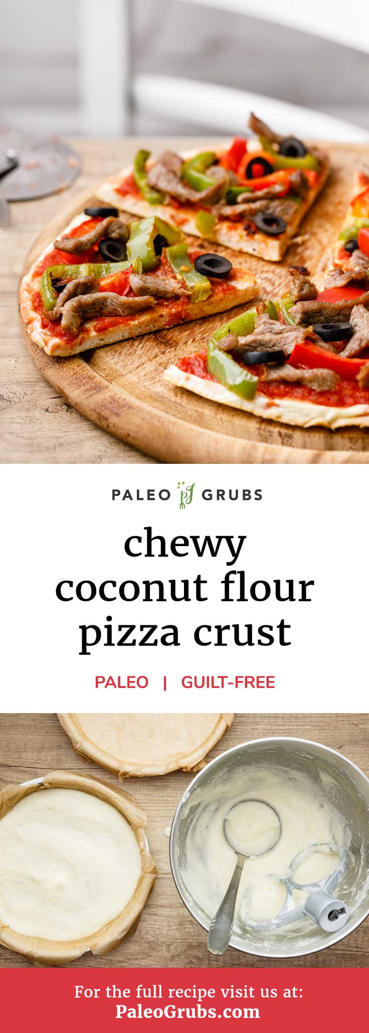 I have a hard time imagining what could possibly be better than enjoying a slice of pizza without feeling even an ounce of guilt for doing so. Thankfully, that’s no pipe dream. It's a reality thanks to awesome paleo recipes like this chewy coconut flour pizza crust.