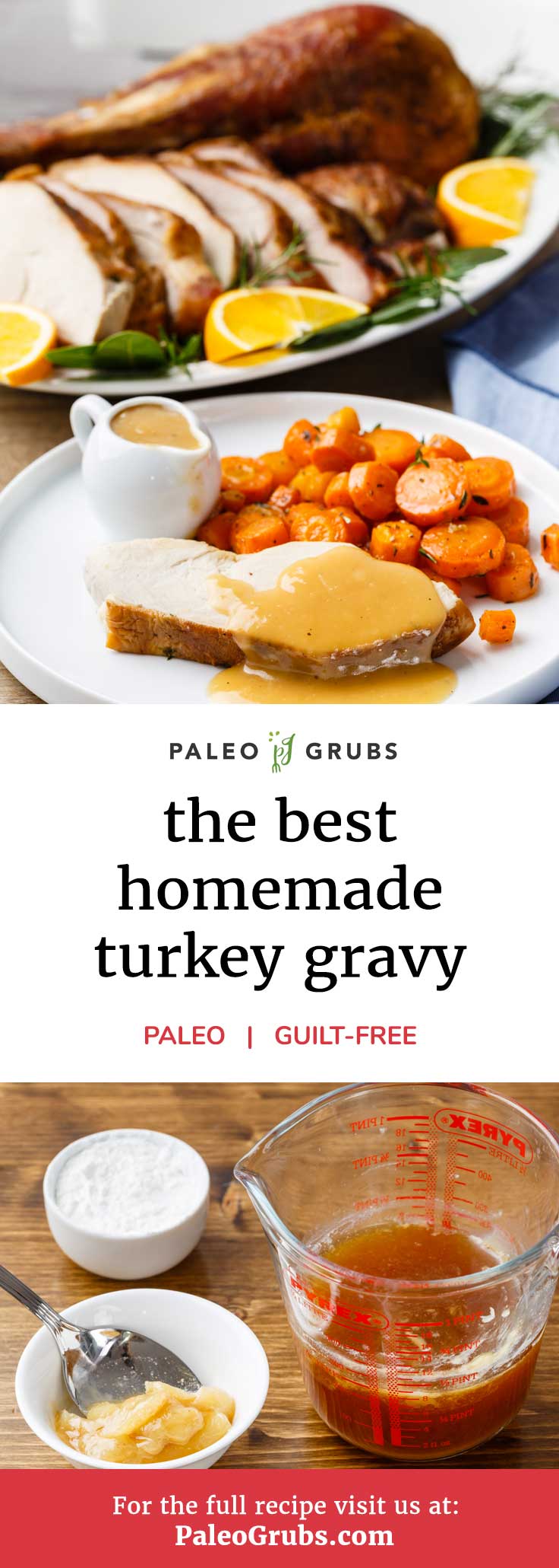 No turkey dinner would be complete without an amazing turkey gravy to go along with everything. This recipe makes what is without a doubt the most perfect turkey gravy ever. You won’t be able to resist dousing your turkey, stuffing, and veggies in this delightfully good gravy. It’s so good that I would almost recommend making two batches -- it’s sure to disappear quickly once your family members get a taste of it!