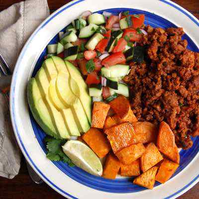 Deconstructed Ground Beef Burritos