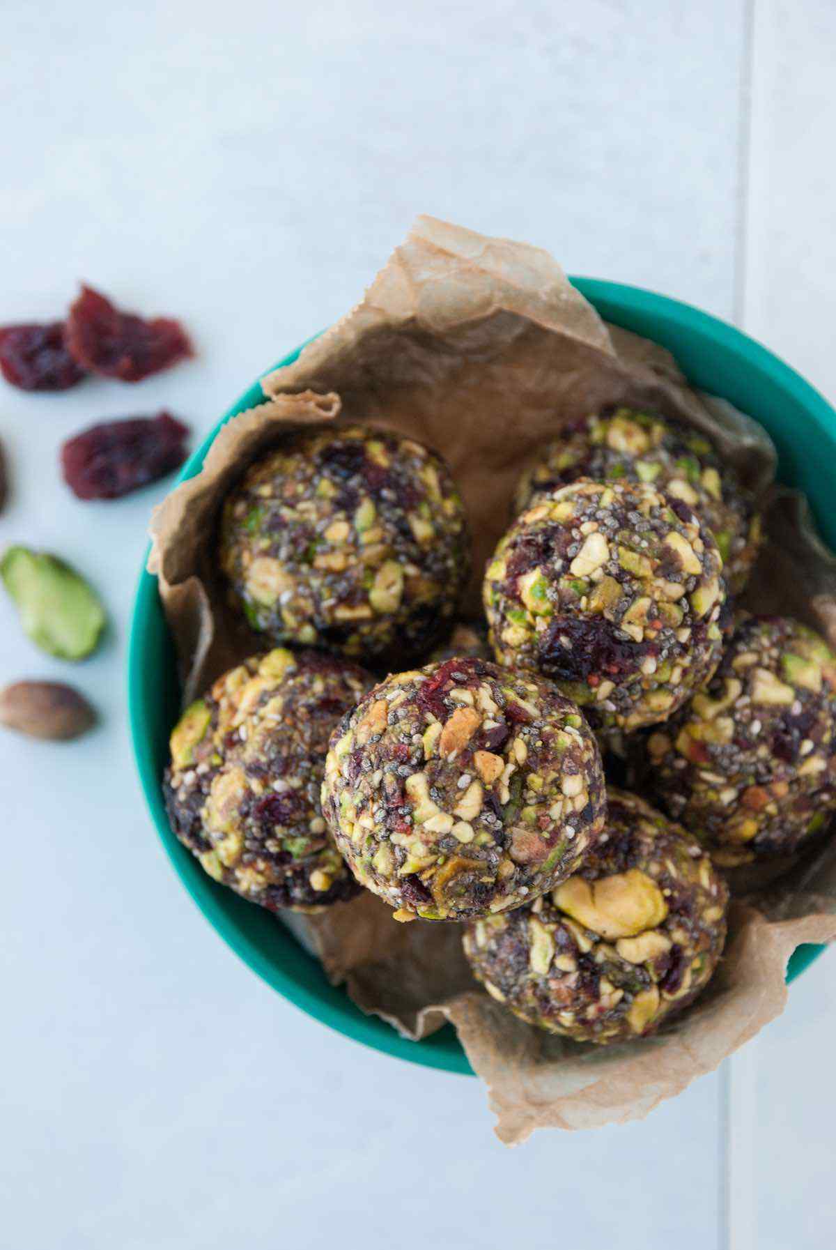 Cranberry Pistachio Energy Balls