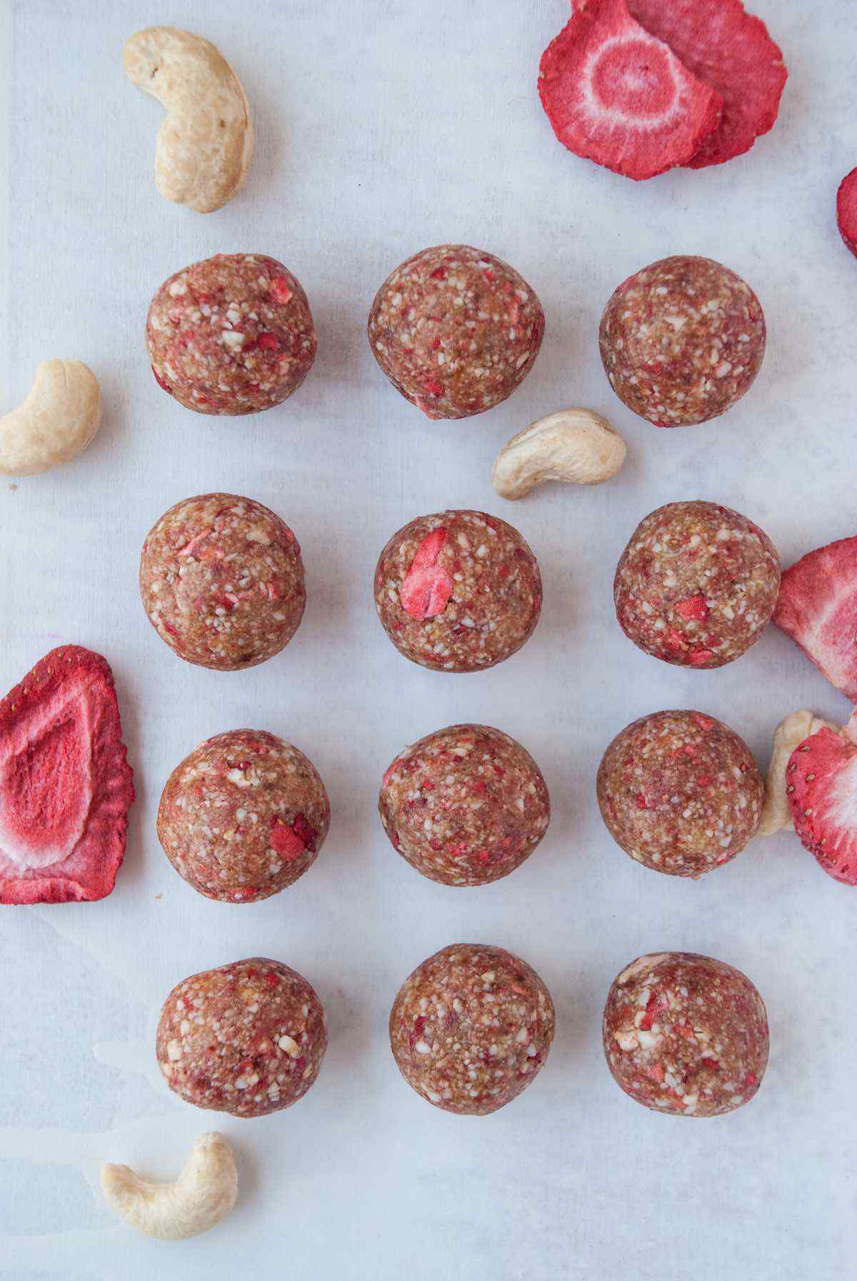 Strawberry Cashew Energy Bites