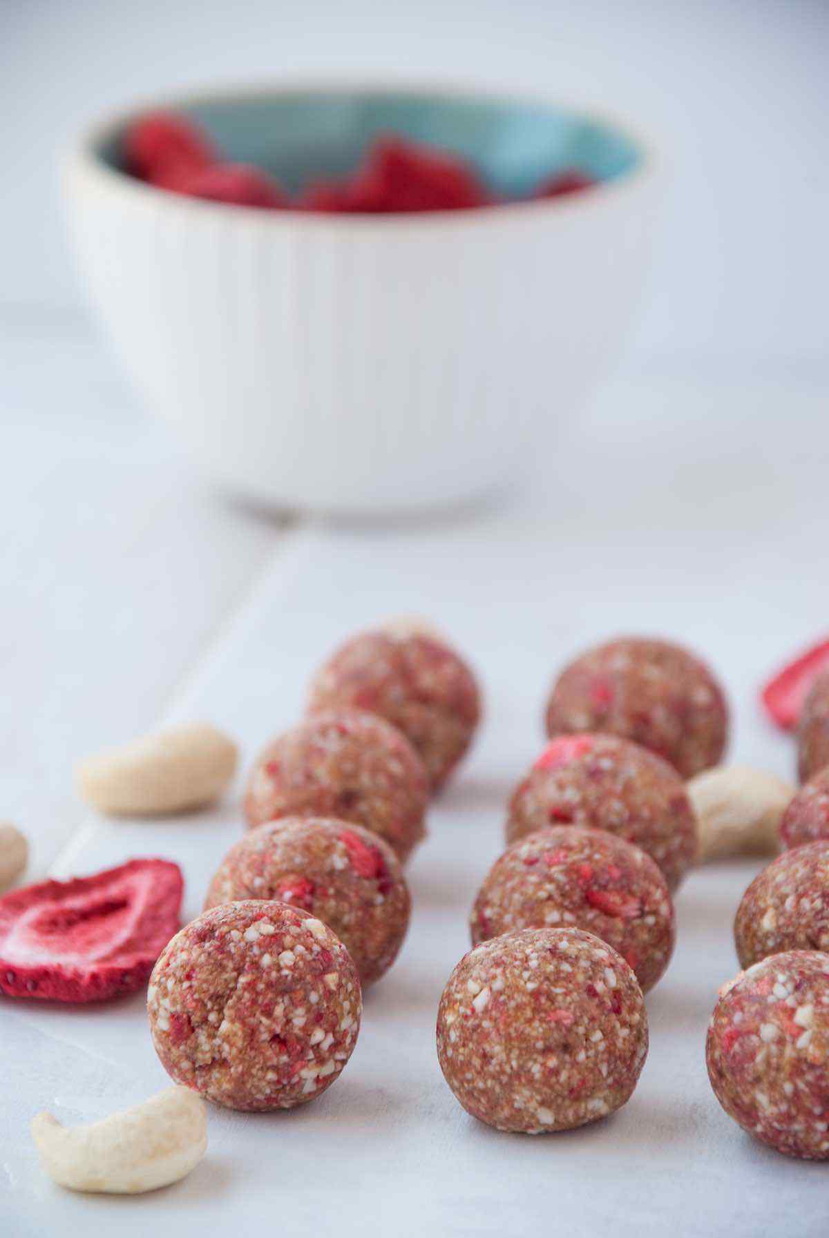 Strawberry Cashew Energy Bites