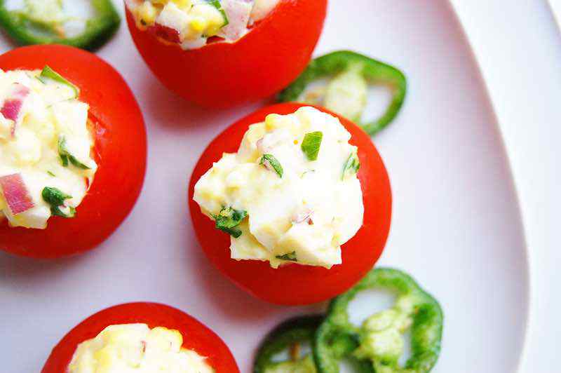 Egg Salad Stuffed Tomatoes