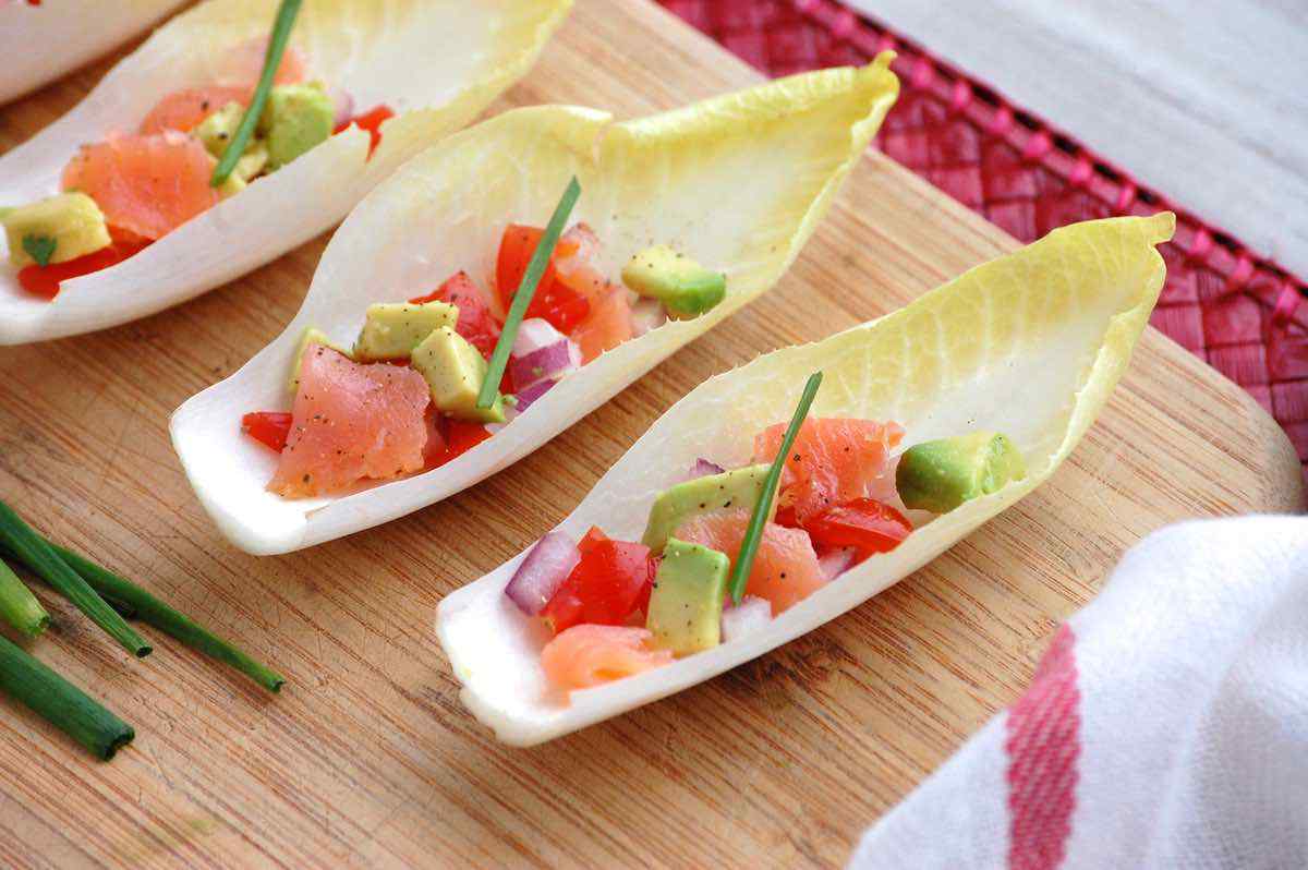 Salmon Stuffed Endives