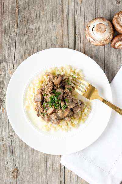 Weeknight Paleo Ground Beef Stroganoff