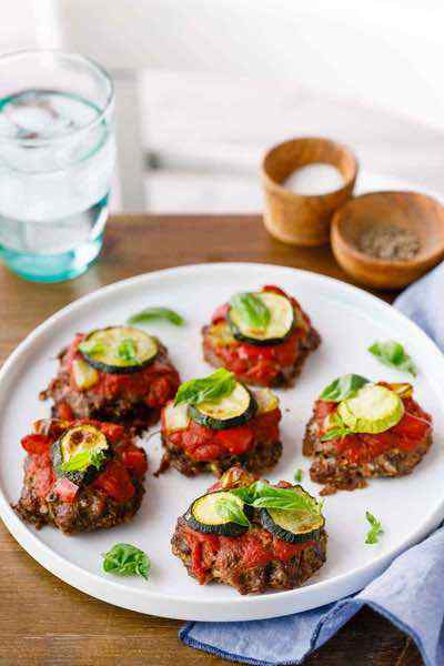 Low Carb Mini Beef Paleo Pizzas