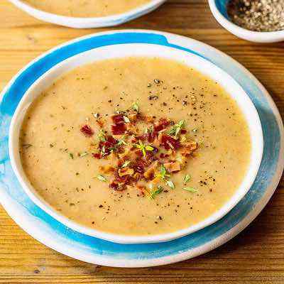 Mushroom Paleo Soup with Ghee and Bacon