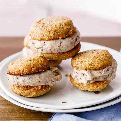 Paleo Almond Flour Cookie Ice Cream Sandwiche