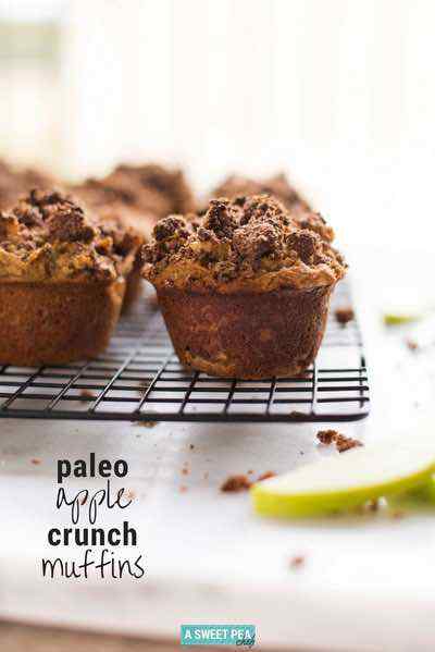 Paleo Apple Muffins with Crunchy Crumb Topping