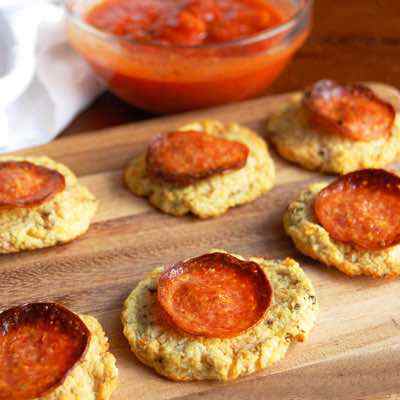 Pepperoni Cauliflower Paleo Pizza Bites