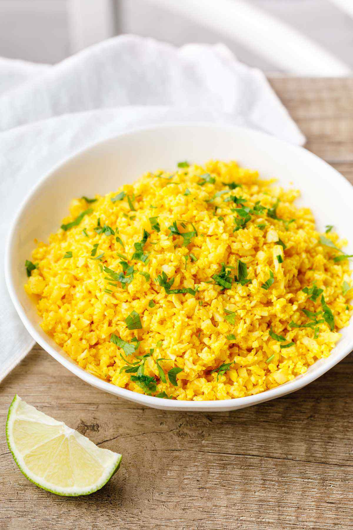 Low Carb Turmeric Cauliflower Rice