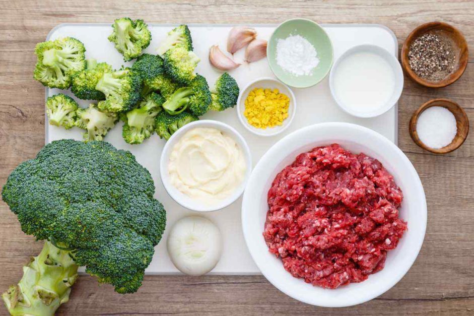 Garlic Roasted Broccoli and Ground Beef Casserole - Paleo Grubs