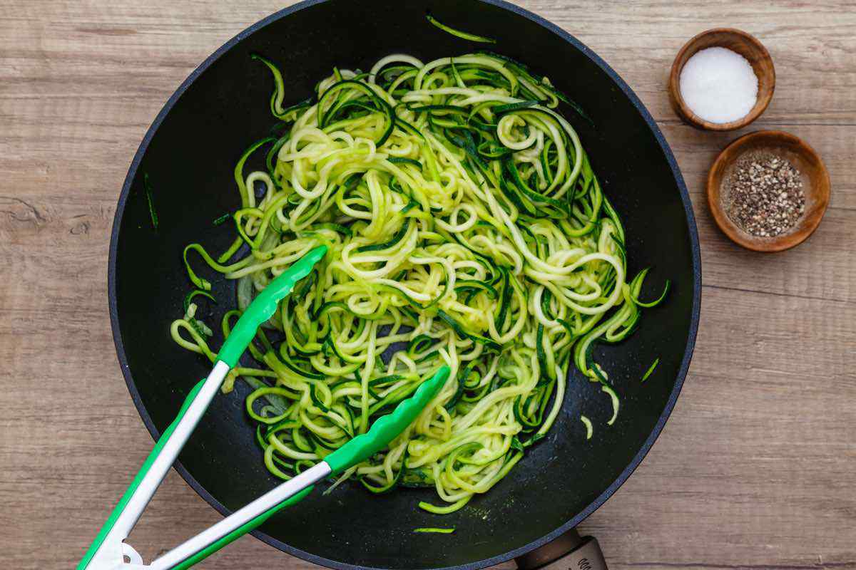 Zucchini Noodle Ground Beef Stroganoff Casserole