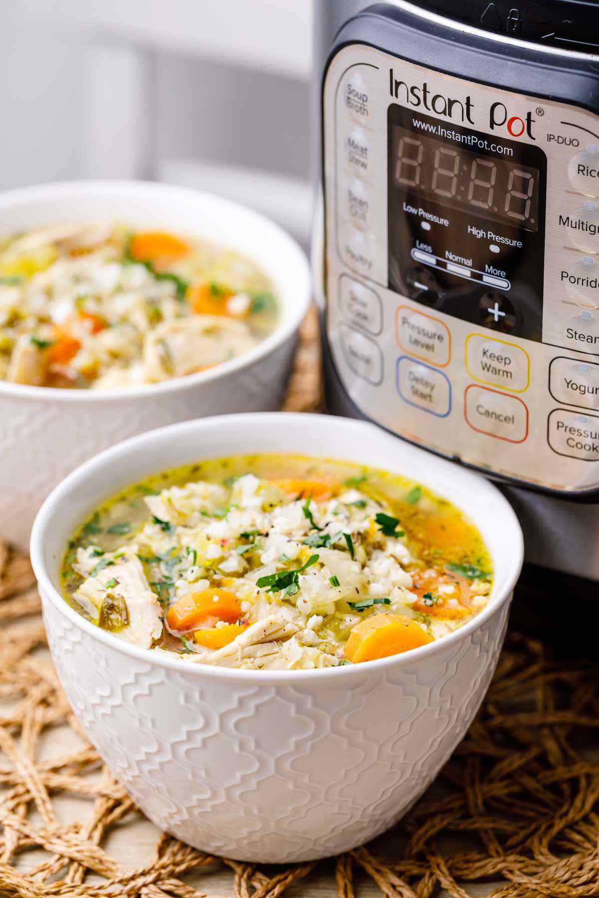 Instant pot chicken and cauliflower rice soup sale