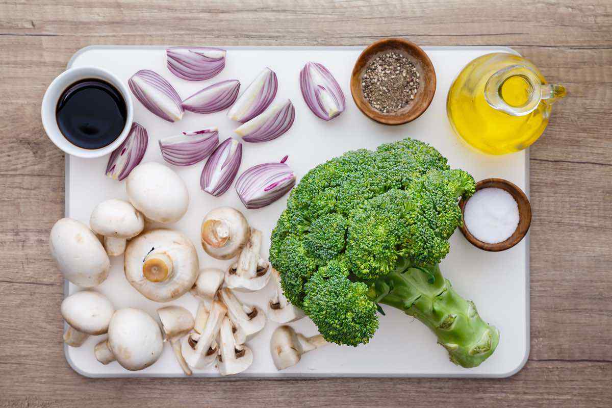 Roasted Broccoli and Mushrooms