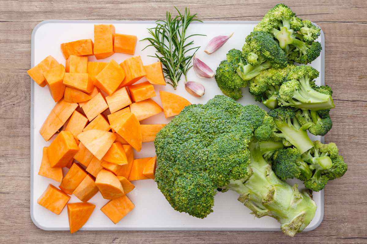 Sheet Pan Roasted Broccoli and Sweet Potatoes