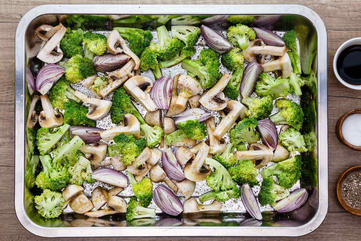 Roasted Broccoli and Mushrooms