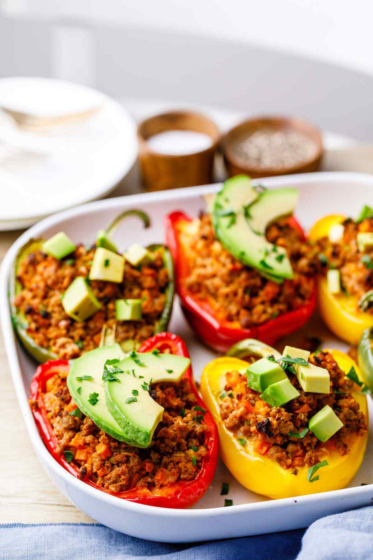 Paleo Ground Beef Stuffed Peppers