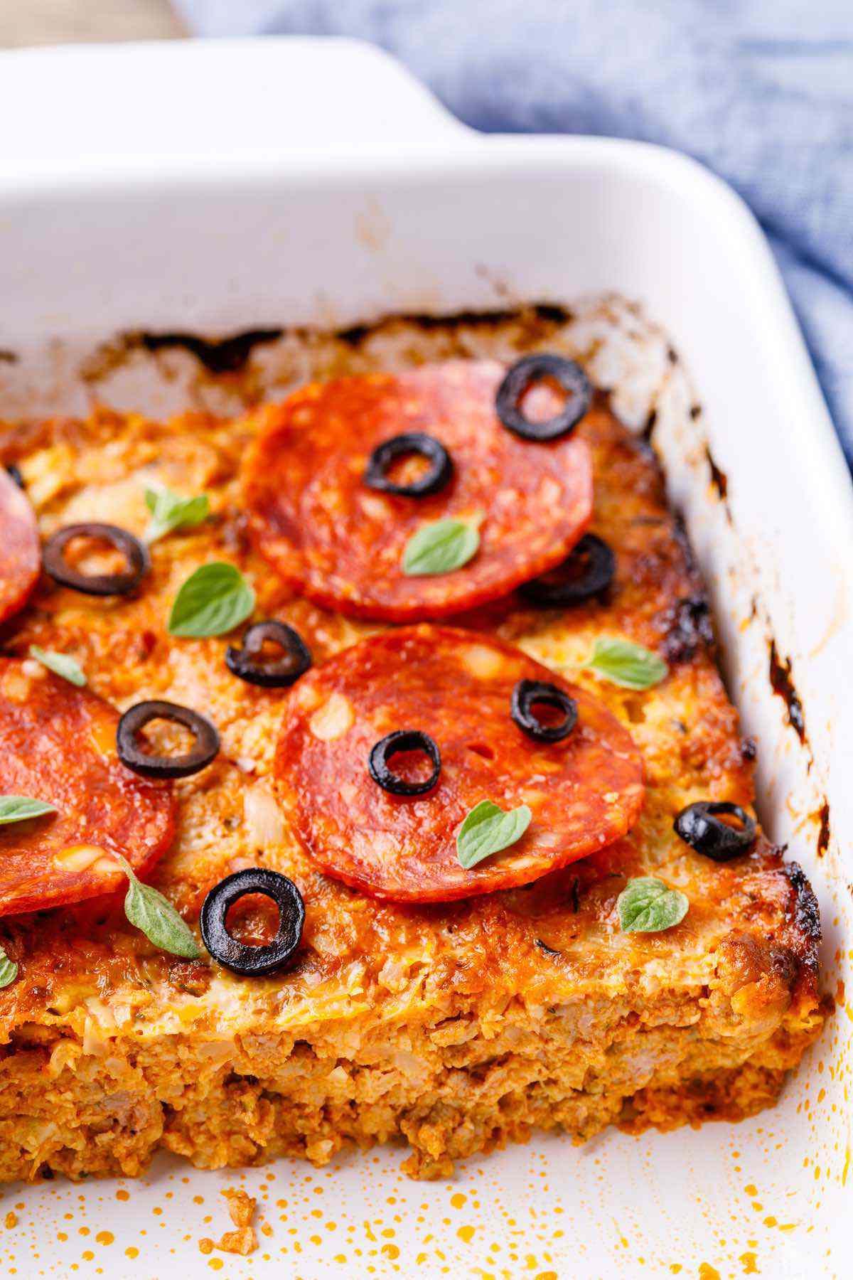 Loaded Supreme Pizza Paleo Casserole